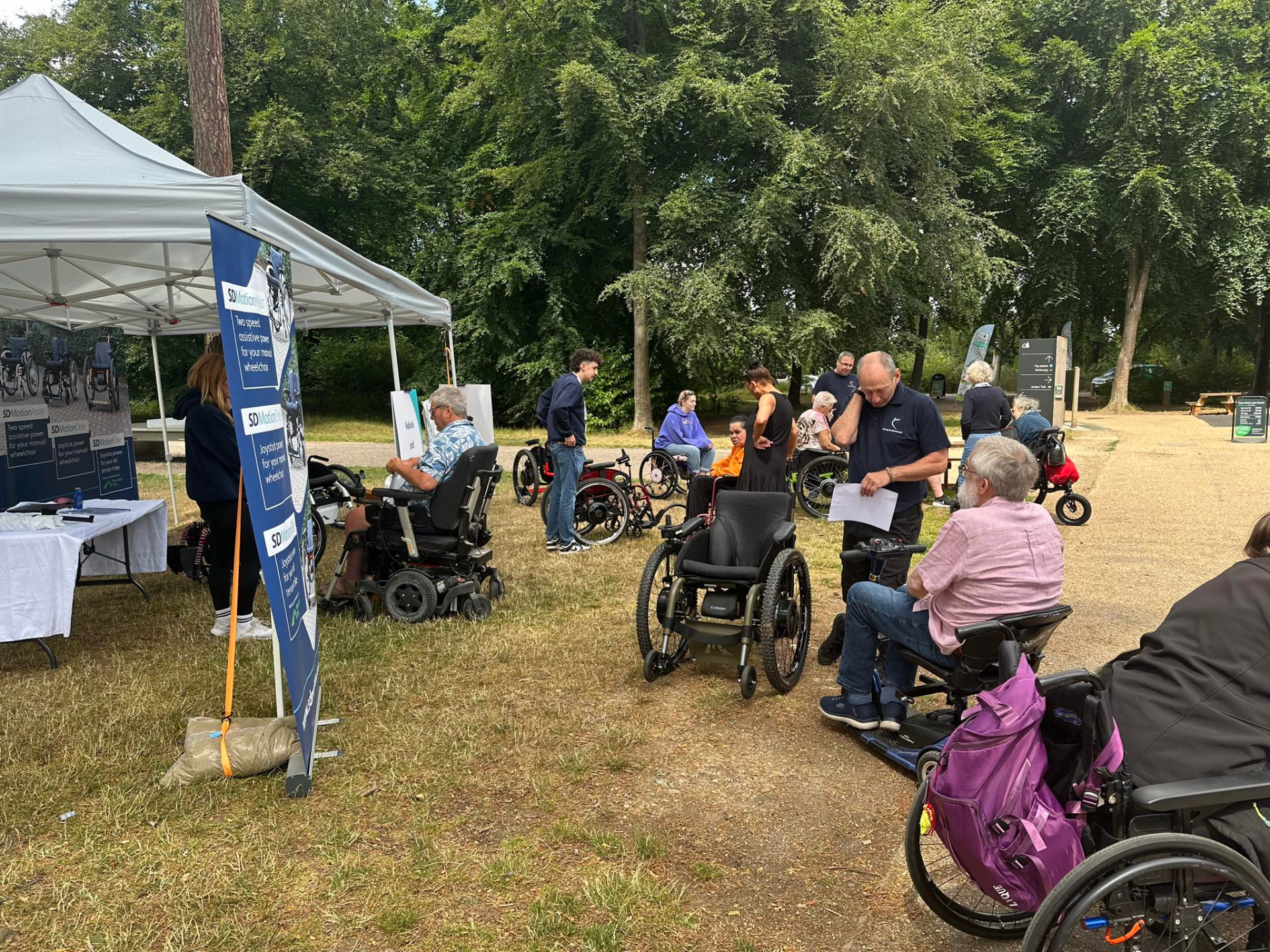 Freedom One Life Series 5 powerchair at an SD Motion demo day
