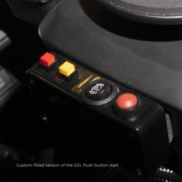Push button ignition and start switches fitted in a car