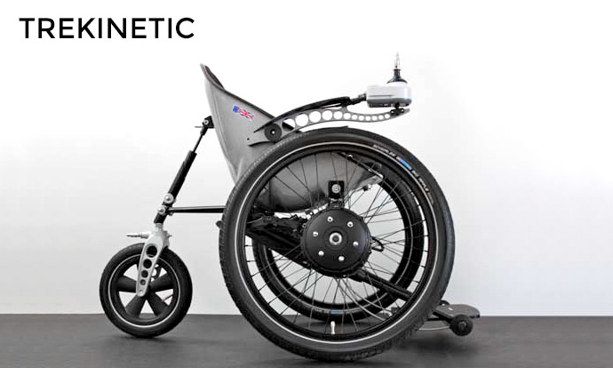 Trekinetic GTE wheelchair with SDL power wheels