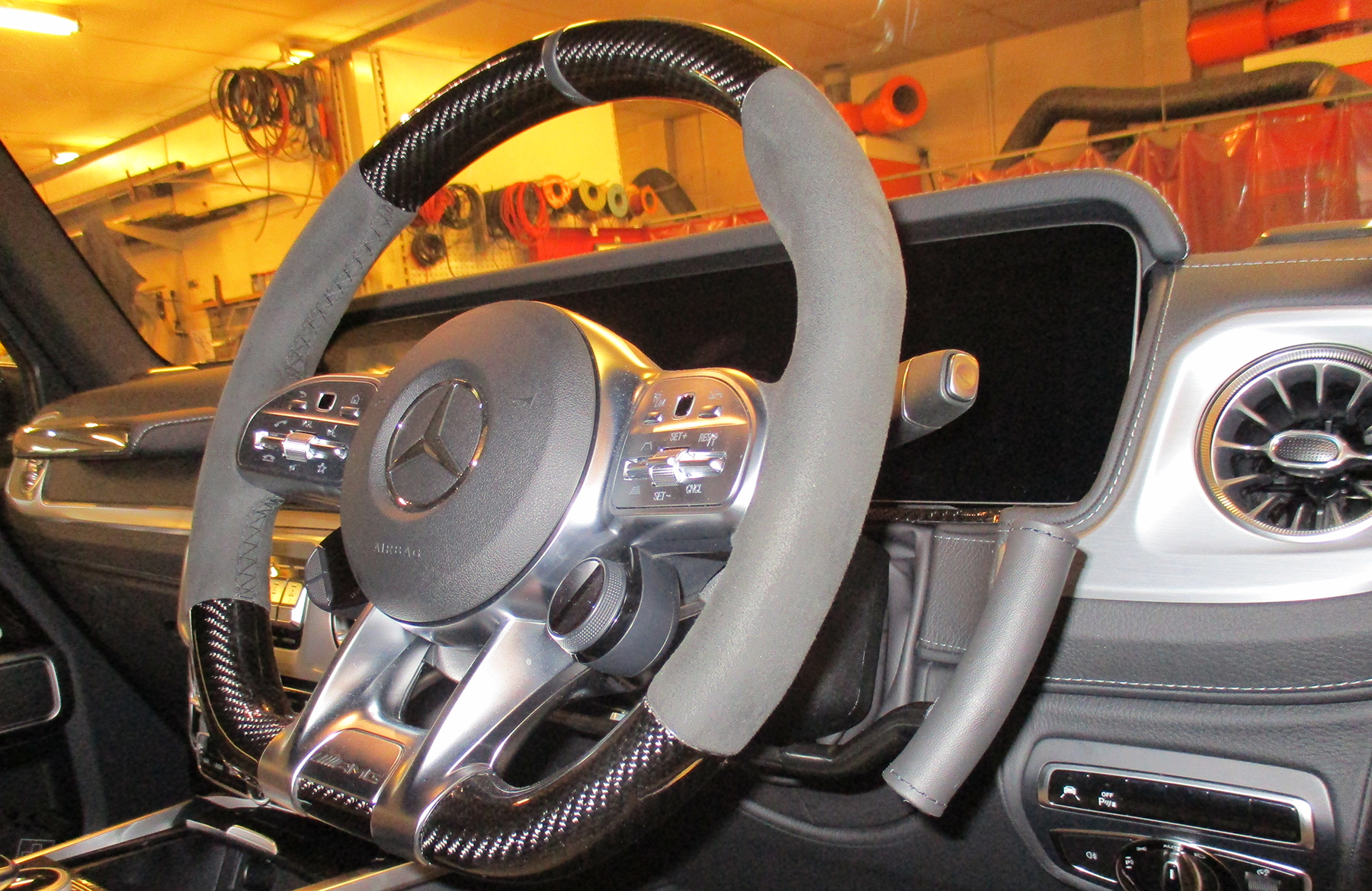 Cowal push/pull hand control lever fitted beside a steering wheel
