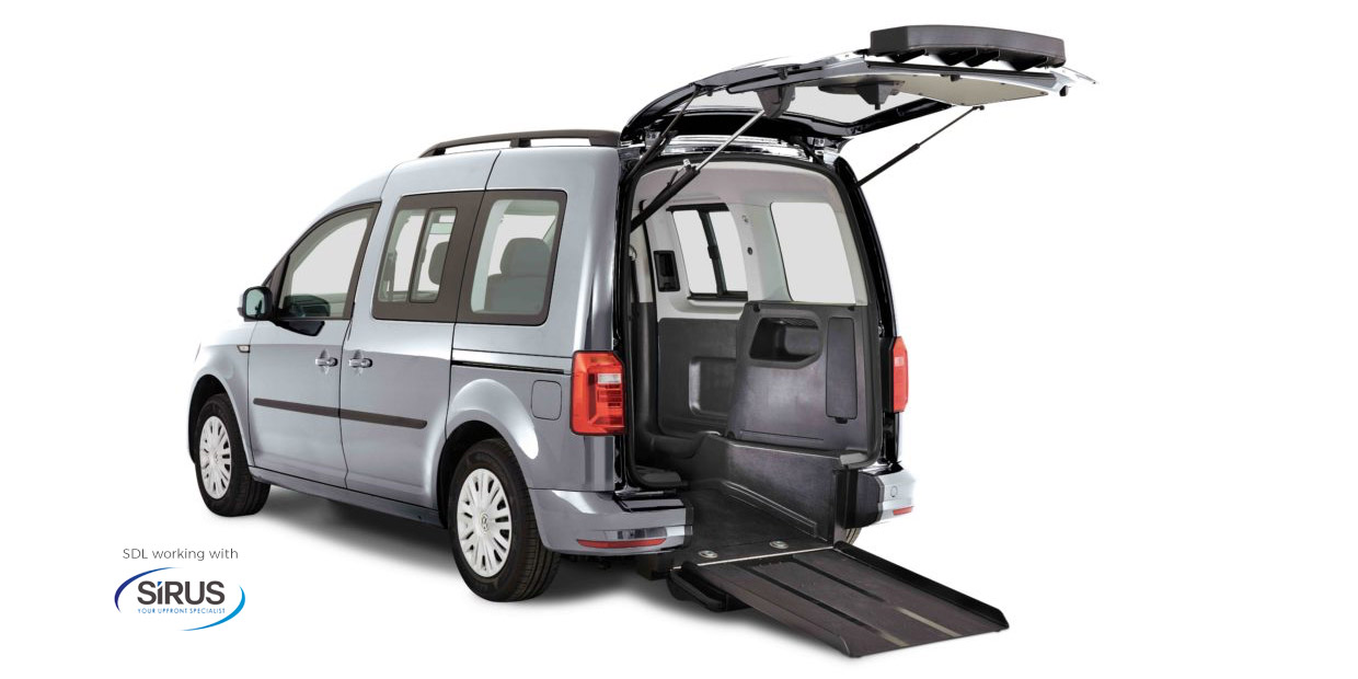 VW Caddy with drive-from-wheelchair rear access